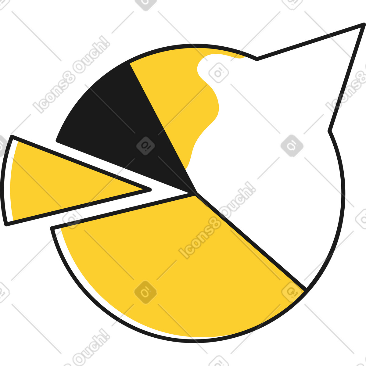 Chart animated illustration in GIF, Lottie (JSON), AE