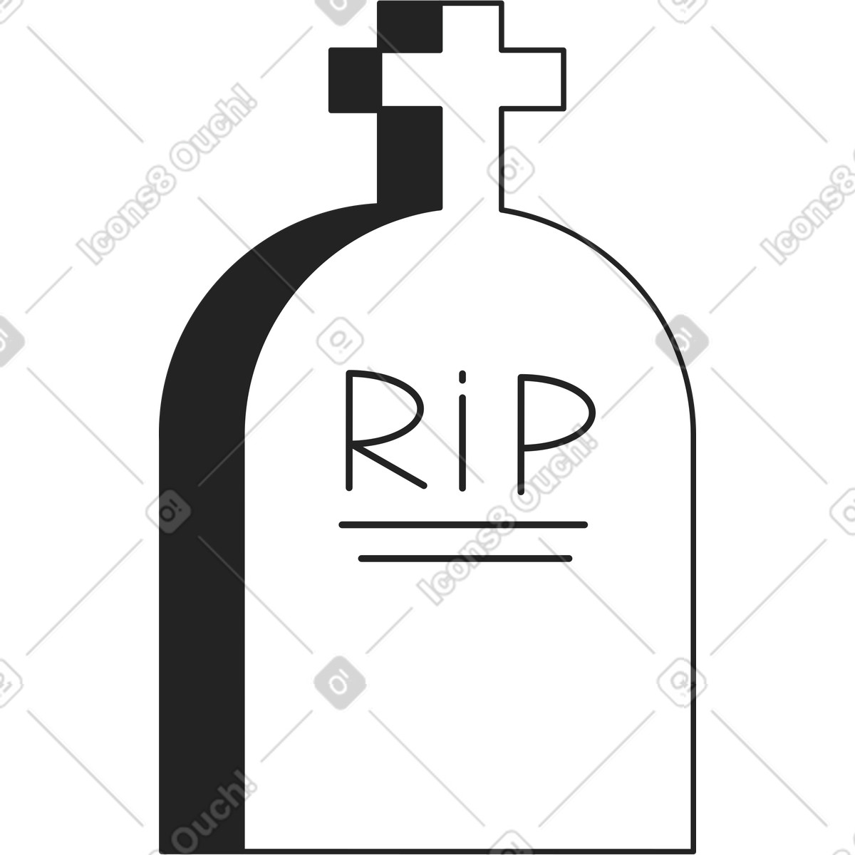 下载 Sammy Line 风格的 墓碑 插画，支持 PNG、SVG 格式