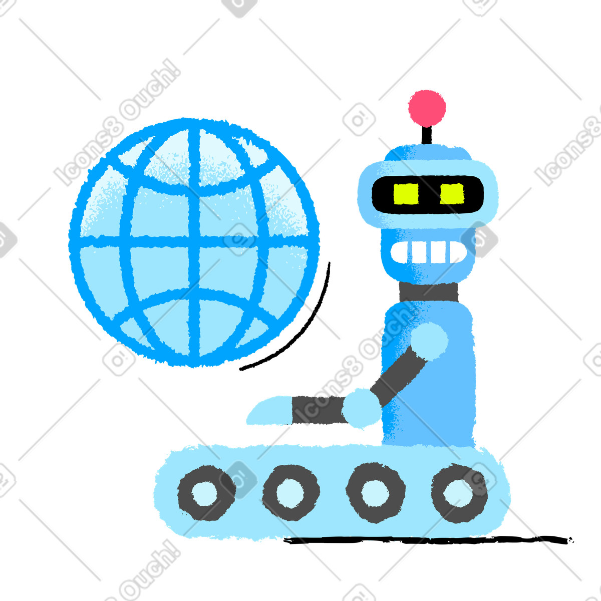Web search illustration in PNG, SVG