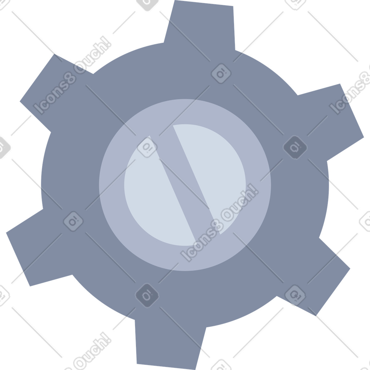 Gear illustration in System style download in PNG, SVG