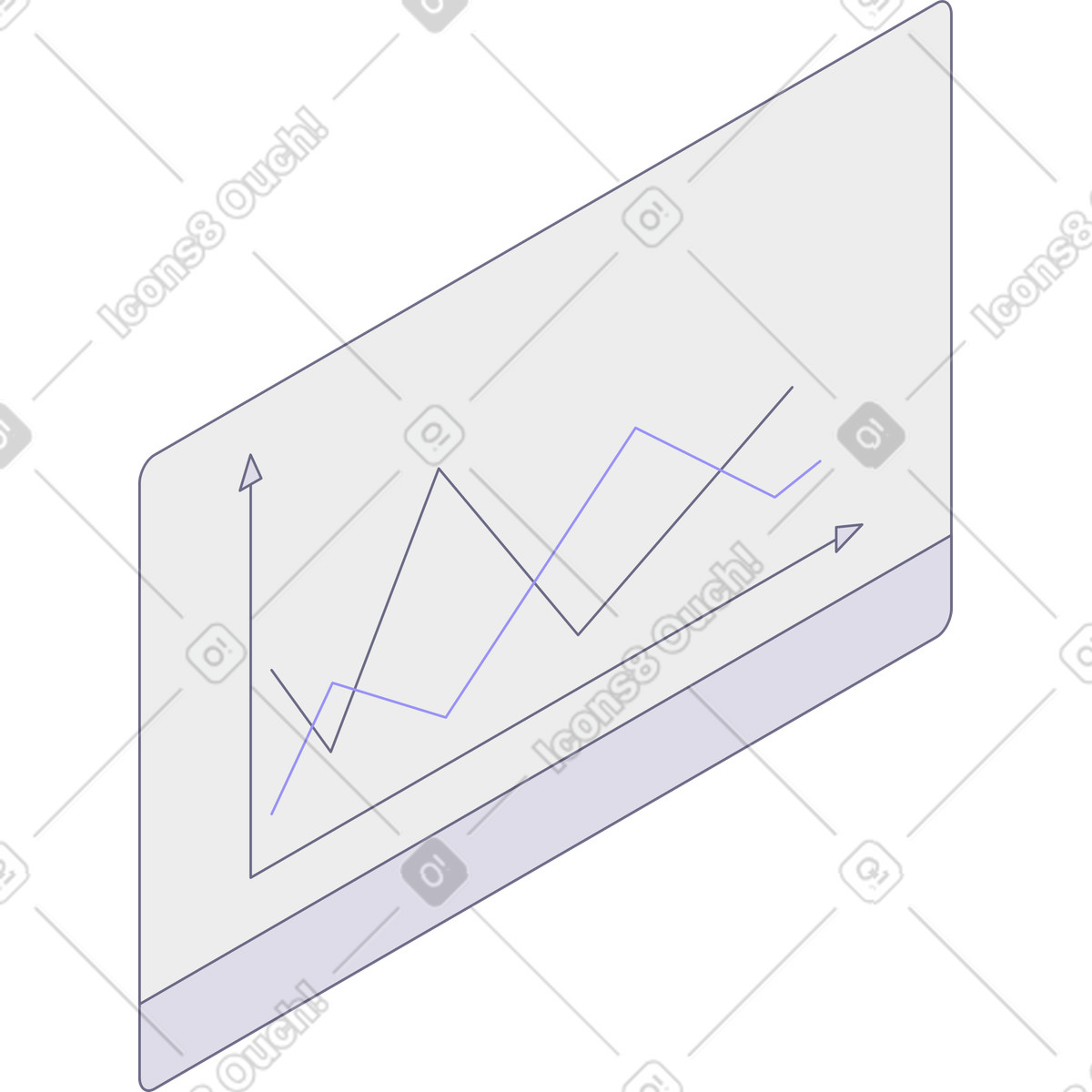 Fensterscheibe mit diagramm-Illustration im Modul-Stil als Download in PNG, SVG