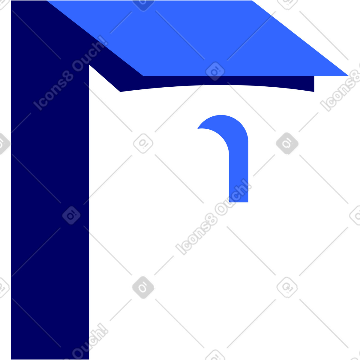 下载 Lounge 风格的 白色村屋 插画，支持 PNG、SVG 格式