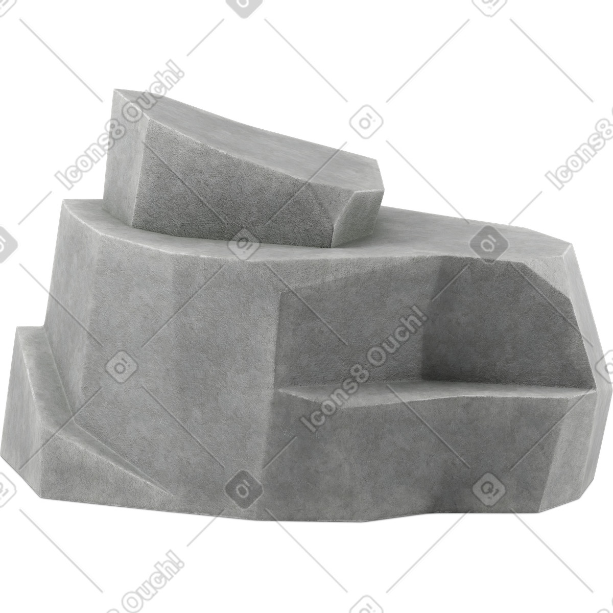Mountain rocks illustration in 3D Business style download in PNG, SVG