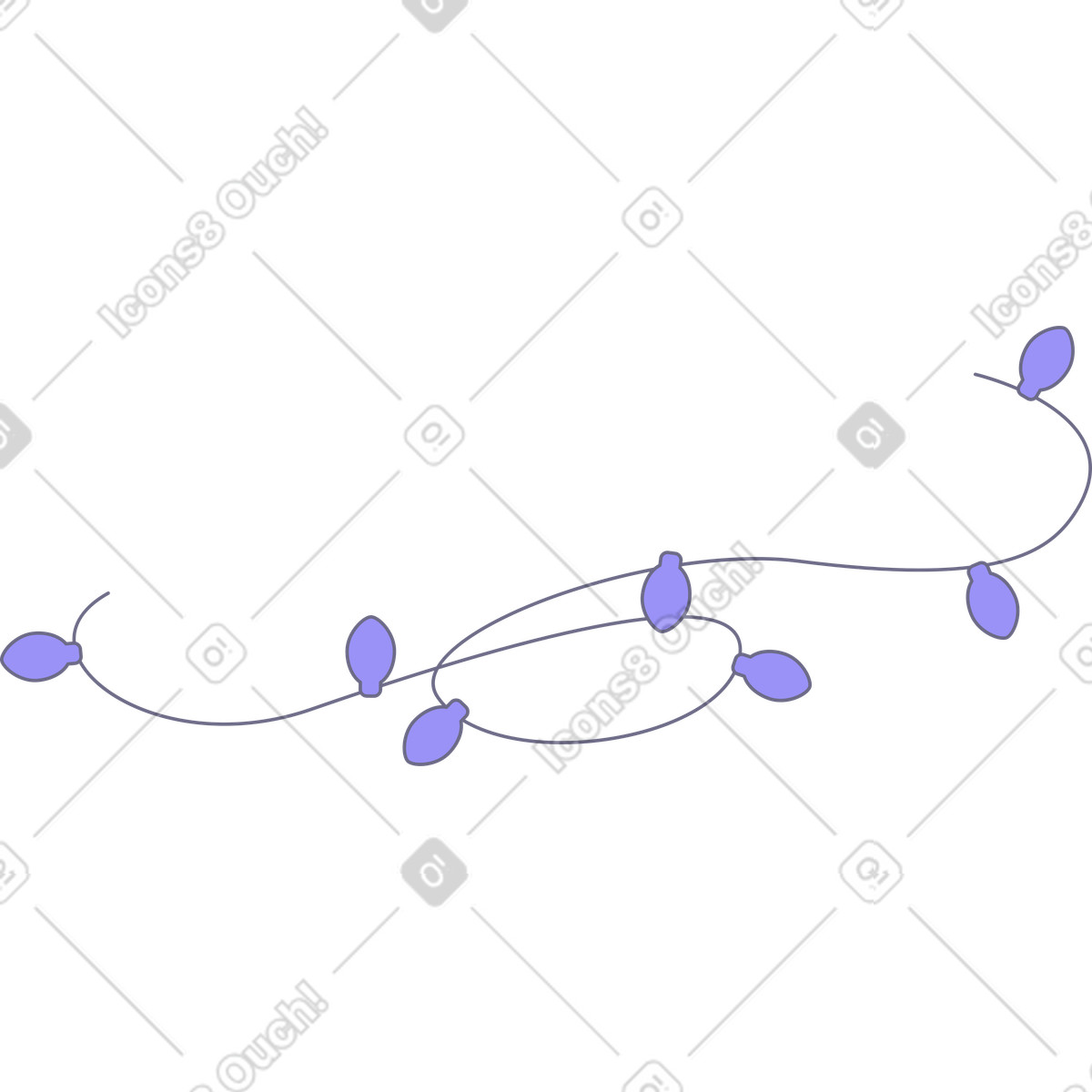 Ghirlanda illustrazione in stile Modul scarica in PNG, SVG