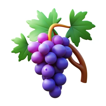 A luscious bundle of grapes hanging on a vineyard vine