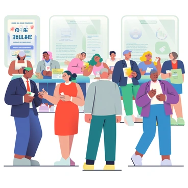 Attendees of various demographics networking at a conference focused on equitable sales practices