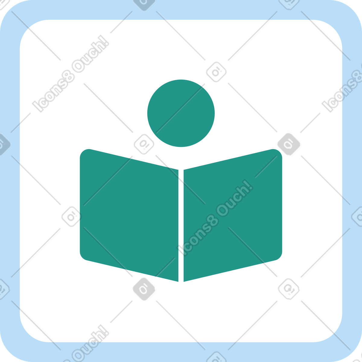 Display con icona di lettura illustrazione in stile Boba scarica in PNG, SVG