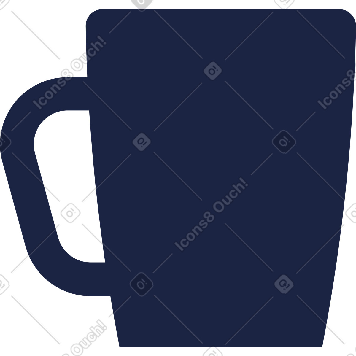Tasse tee linie-Illustration im Urban Line-Stil als Download in PNG, SVG