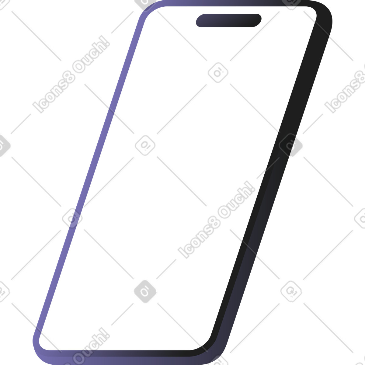 Ilustración Caso de teléfono inteligente en estilo Coworking a descargar en PNG y SVG