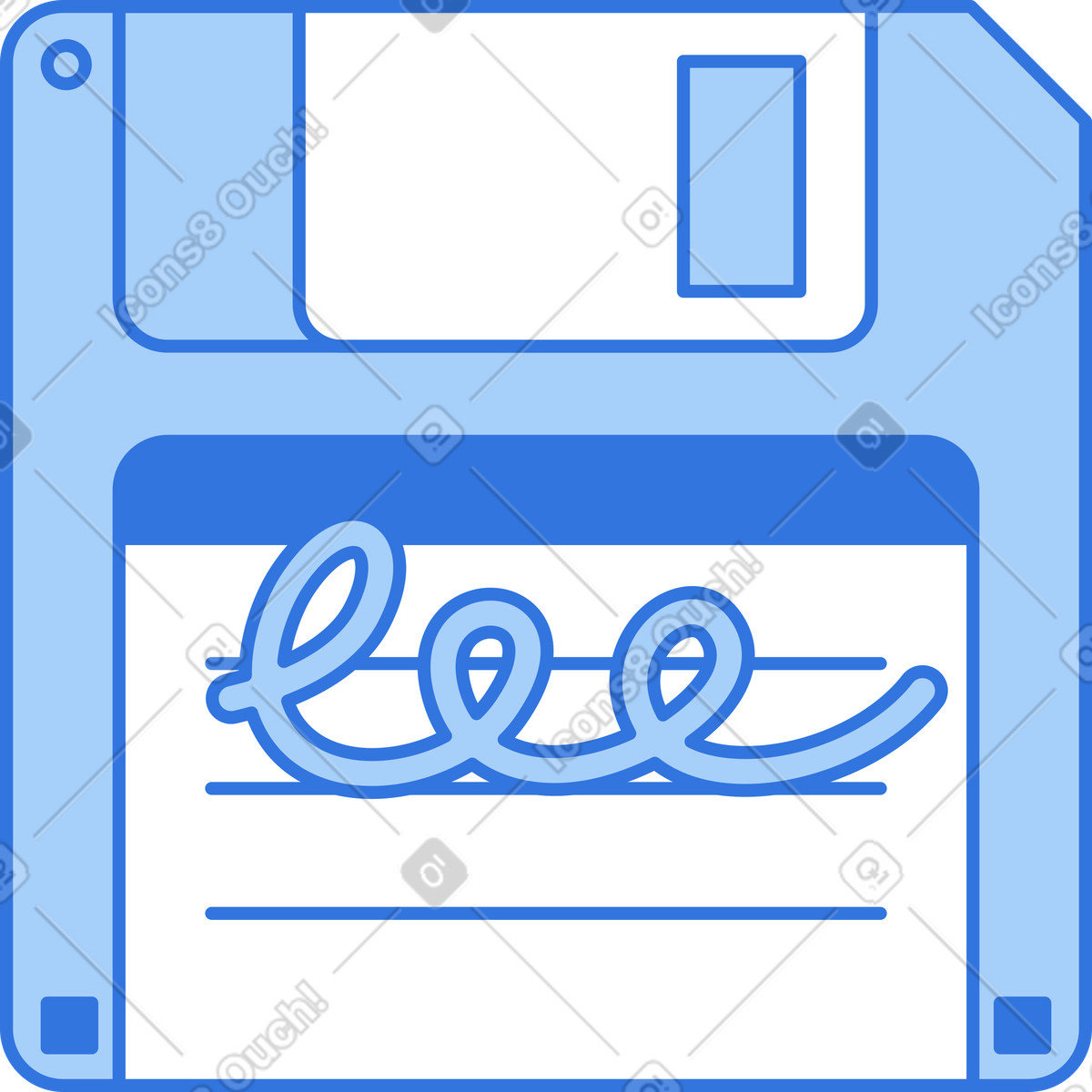 Ilustración Disco flexible en estilo Sky a descargar en PNG y SVG