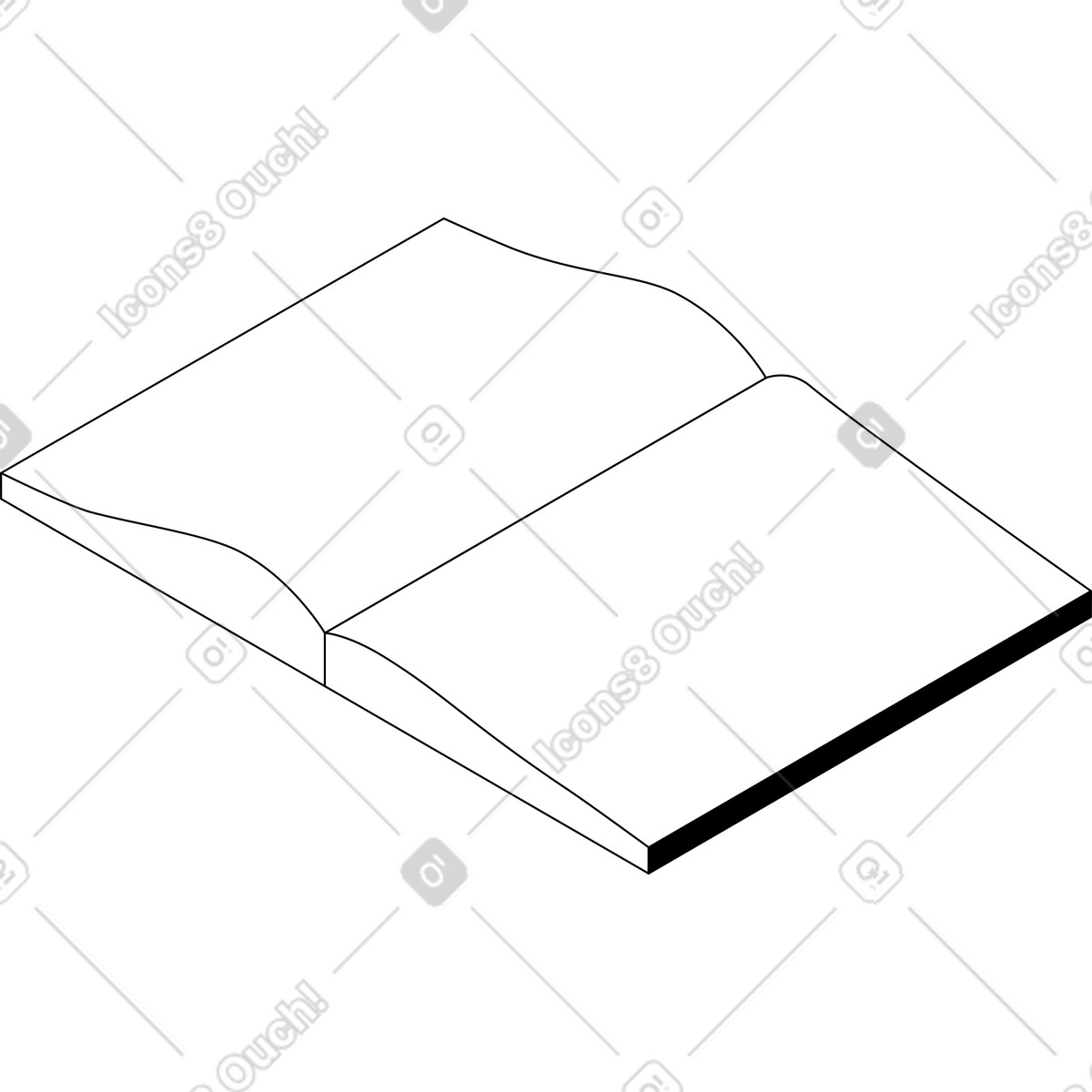 下载 Isometric 风格的 打开书 插画，支持 PNG、SVG 格式