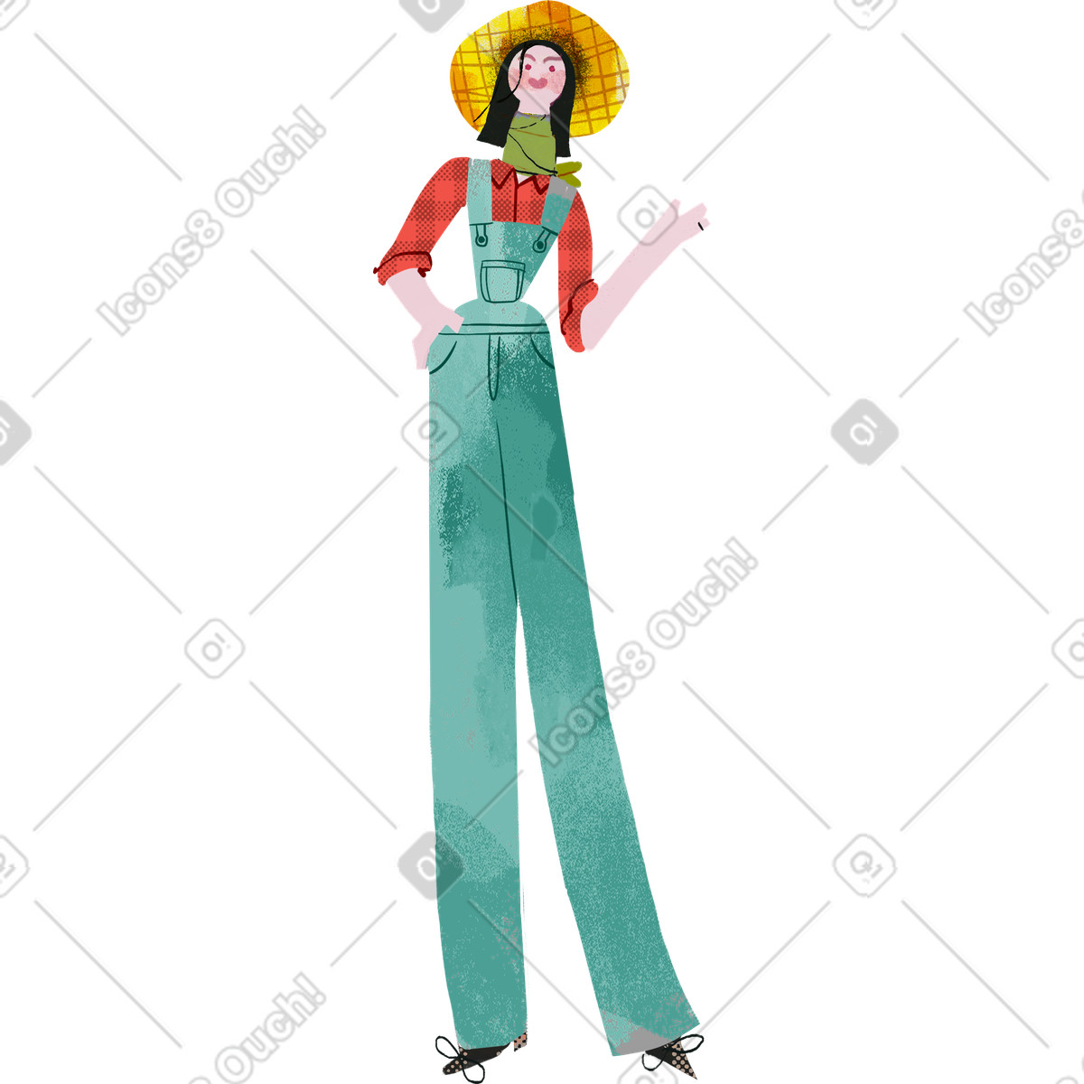 Contadino illustrazione in stile Fabulous scarica in PNG, SVG