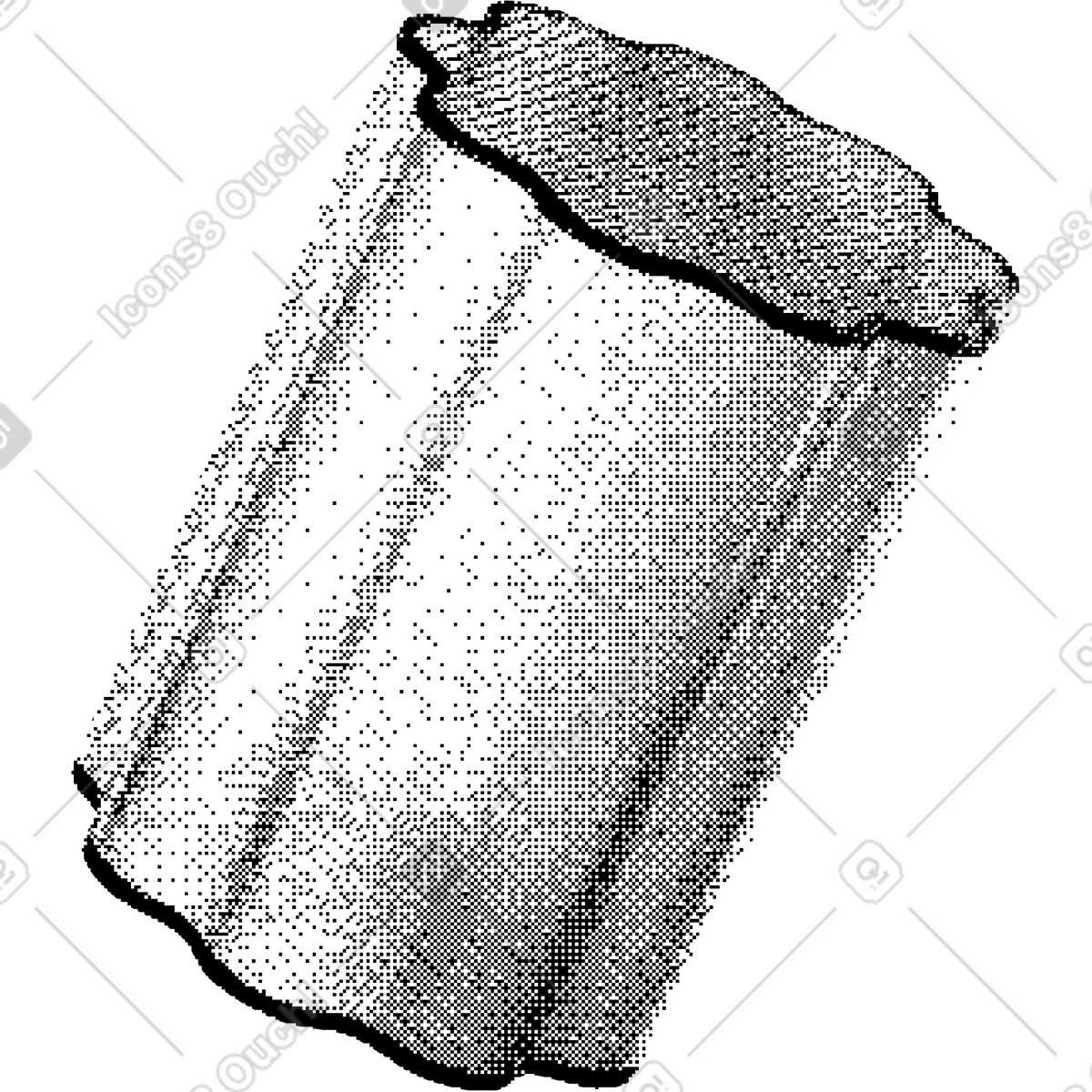 Bitmap スタイルの Flower-shaped tube のイラストをPNG、SVG形式でダウンロード