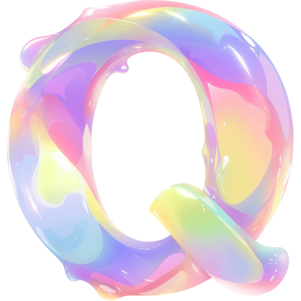 Letter q illustration in Fluid style download in PNG, SVG