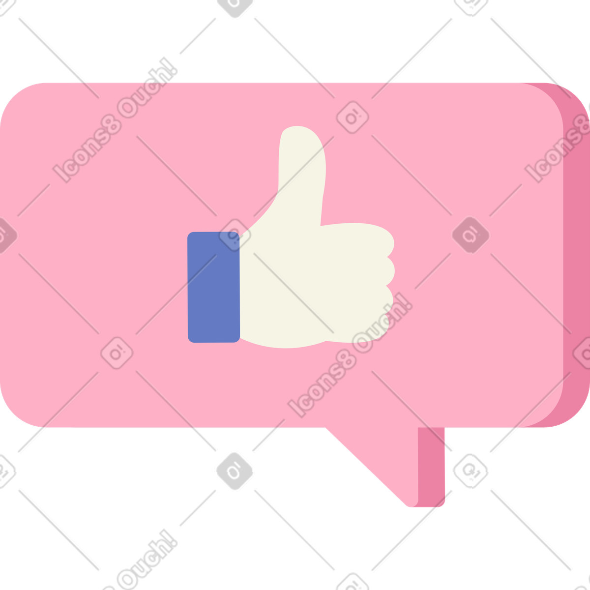 Иллюстрация Лайк в стиле Social — скачать в форматах PNG, SVG