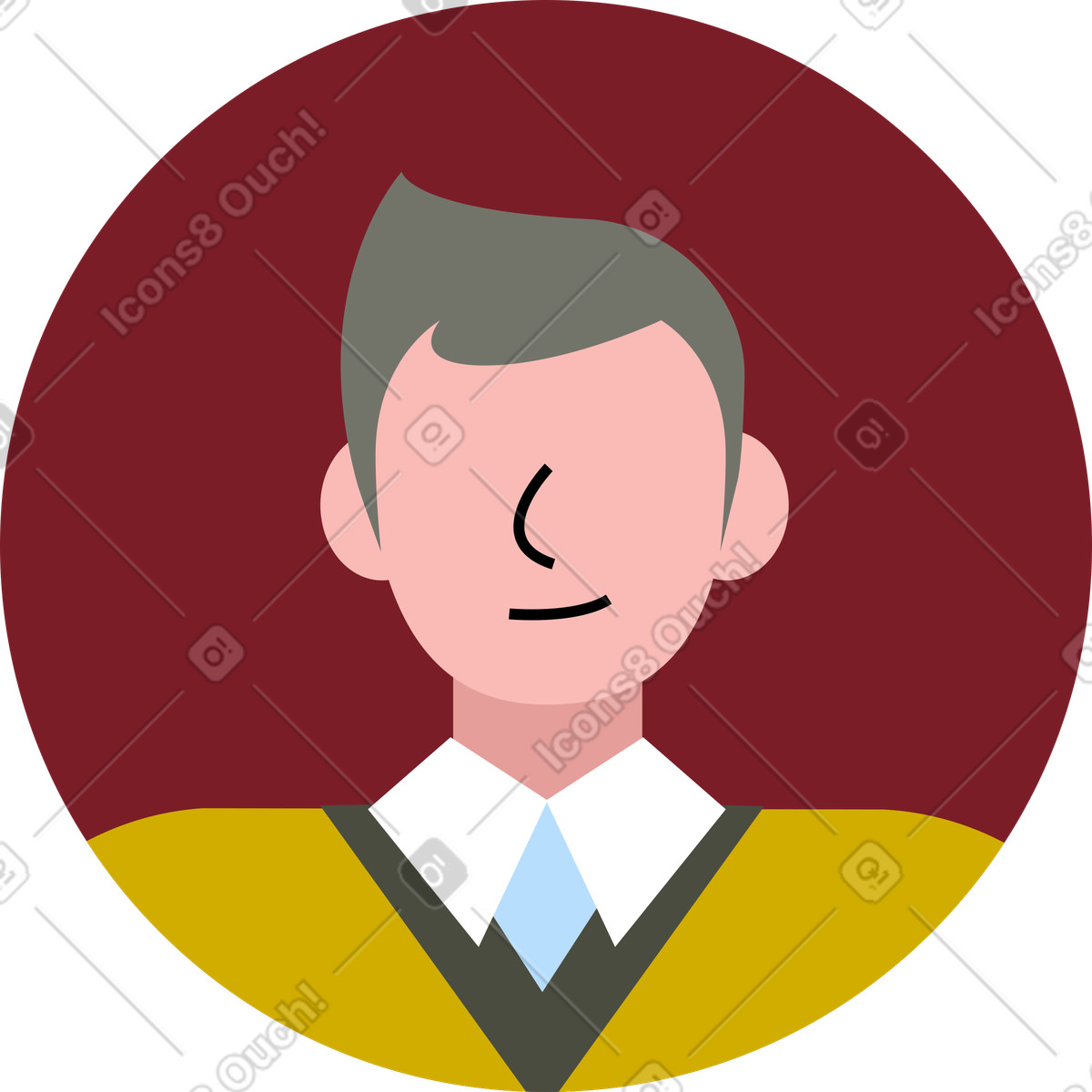 下载 Vector 风格的 男人头像 插画，支持 PNG、SVG 格式