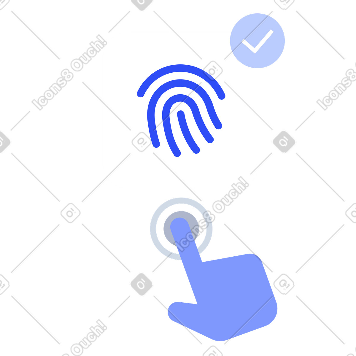 Biometric security, Account login success illustrazione in stile System scarica in PNG, SVG