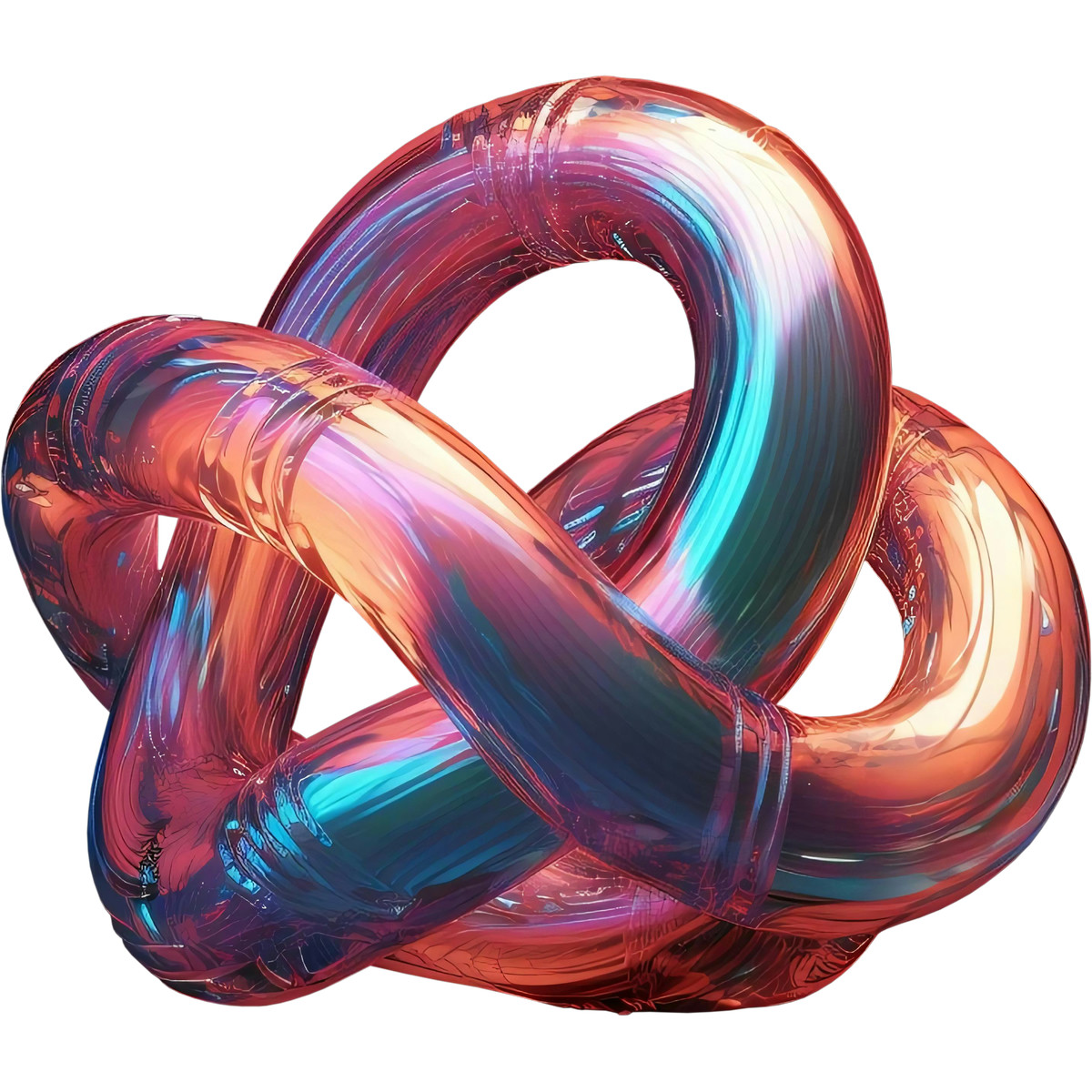 Metallische abstrakte bunte form-Illustration im Metallic-Stil als Download in PNG, SVG