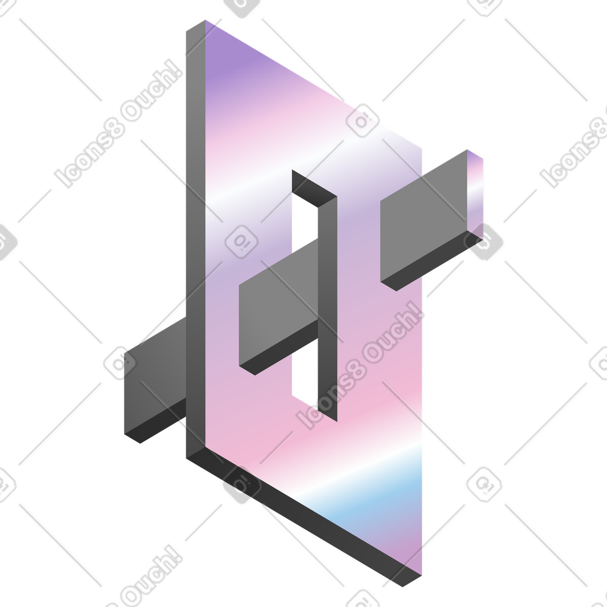 Abstraktes unmögliches objekt, optische täuschung-Illustration im Illusion-Stil als Download in PNG, SVG