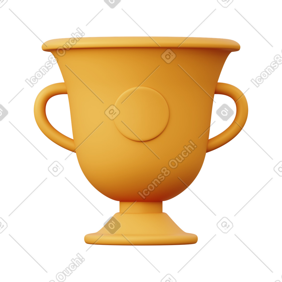 Yellow trophy illustration clipart graphics with transparent background in PNG GIF