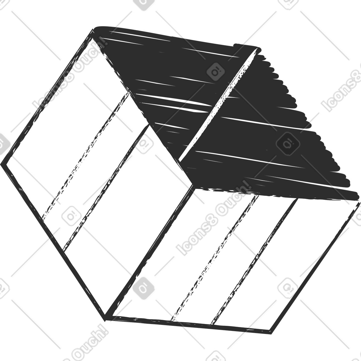 Ilustración Caja de regalo en estilo Graphite a descargar en PNG y SVG