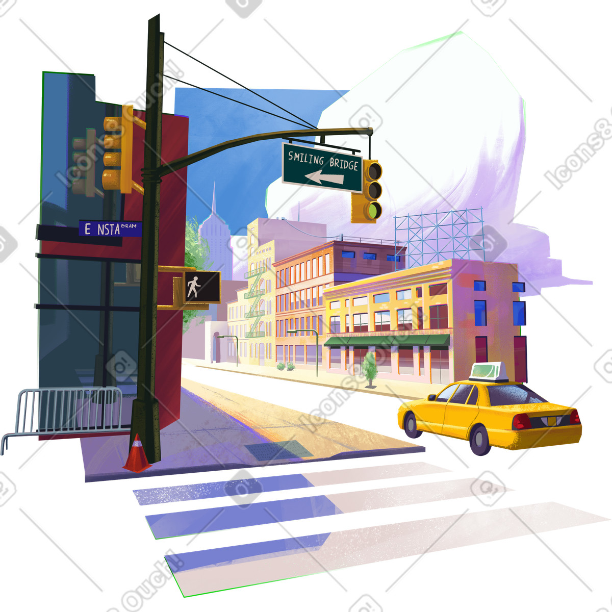 PNG, SVG 형식의 Crossroad 일러스트레이션