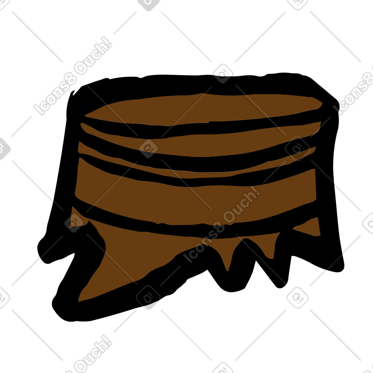 Stumpf-Illustration im Scandi-Stil als Download in PNG, SVG