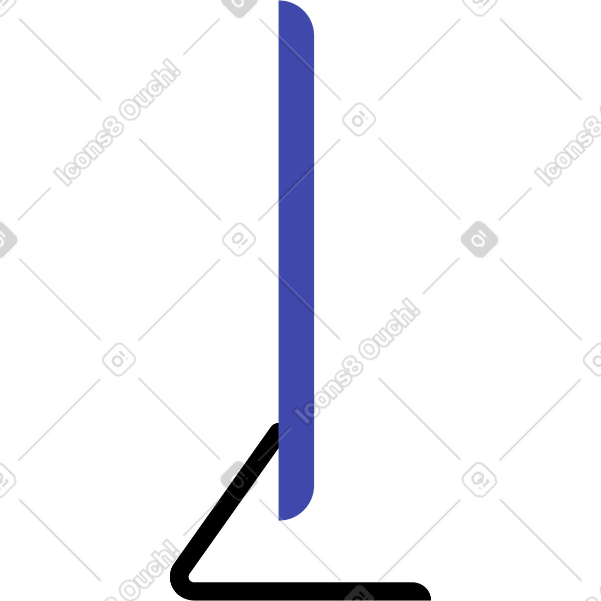 Monitor illustration showcasing clipart image in PNG SVG GIF styles
