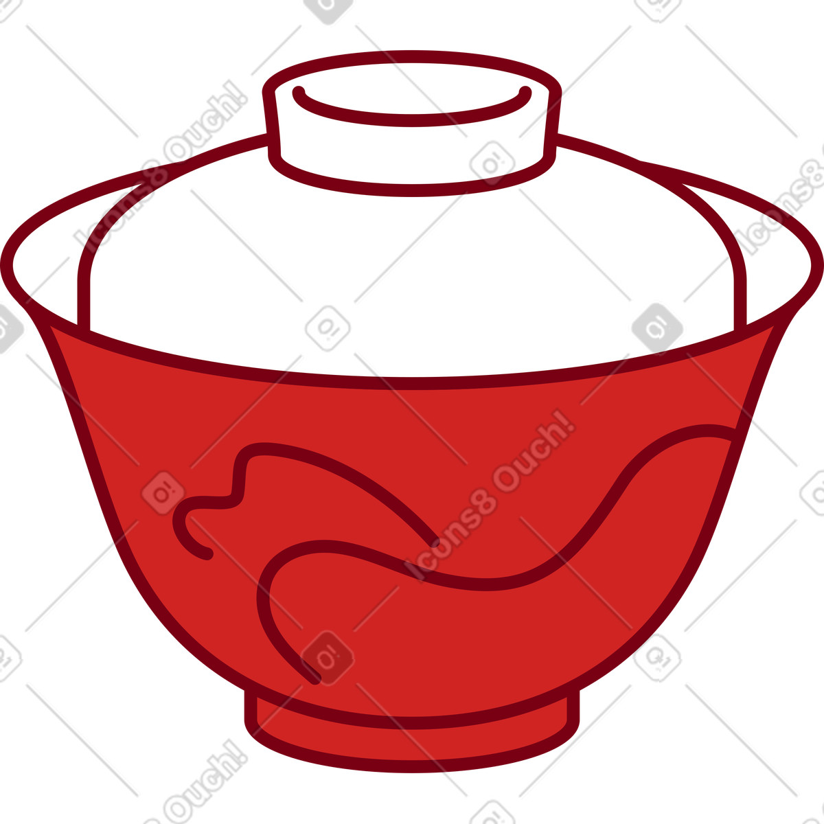 Gaiwan illustration in Storyline style download in PNG, SVG