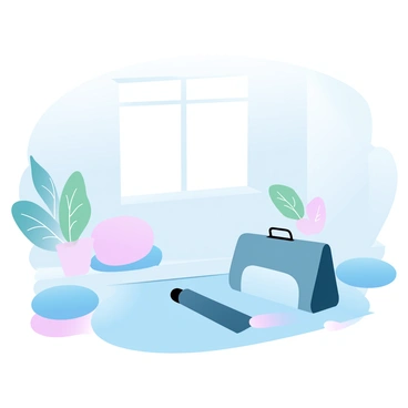 A yoga bag is placed next to a cozy cushion in a meditation room. The room features soft lighting that creates a warm ambiance. Several cushions are arranged on the floor, providing a comfortable space for meditation. A few plants are positioned around the room, adding a touch of nature. The walls are painted in a light, calming color. A gentle light source casts a gradient pastel hue across the scene.