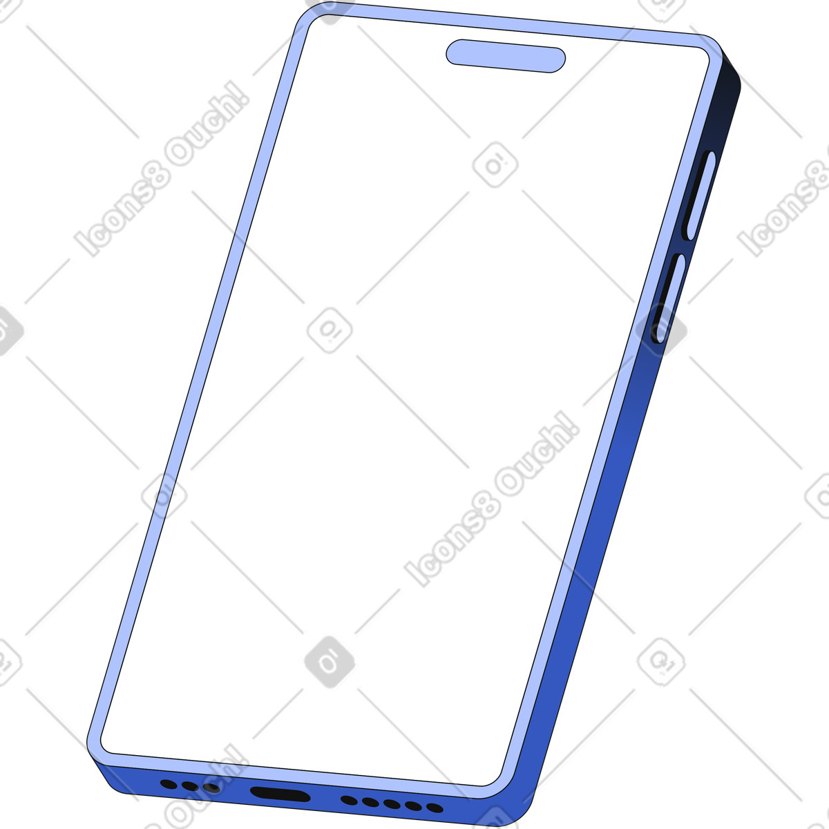 Telefon-Illustration im Techny-Stil als Download in PNG, SVG