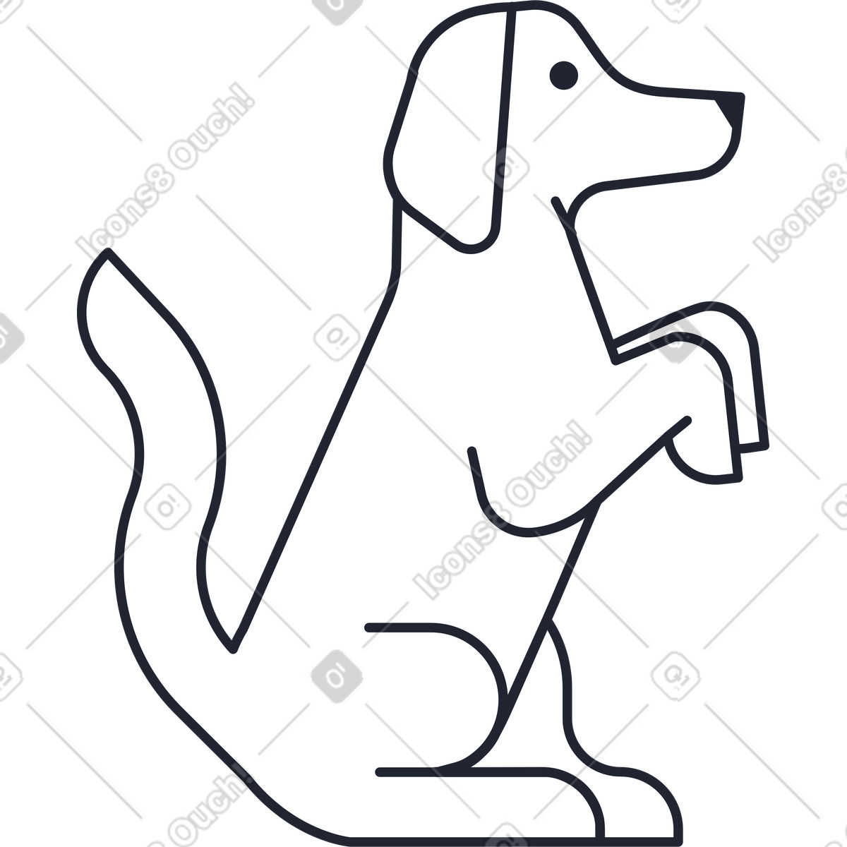 下载 Pablita 风格的 狗 插画，支持 PNG、SVG 格式