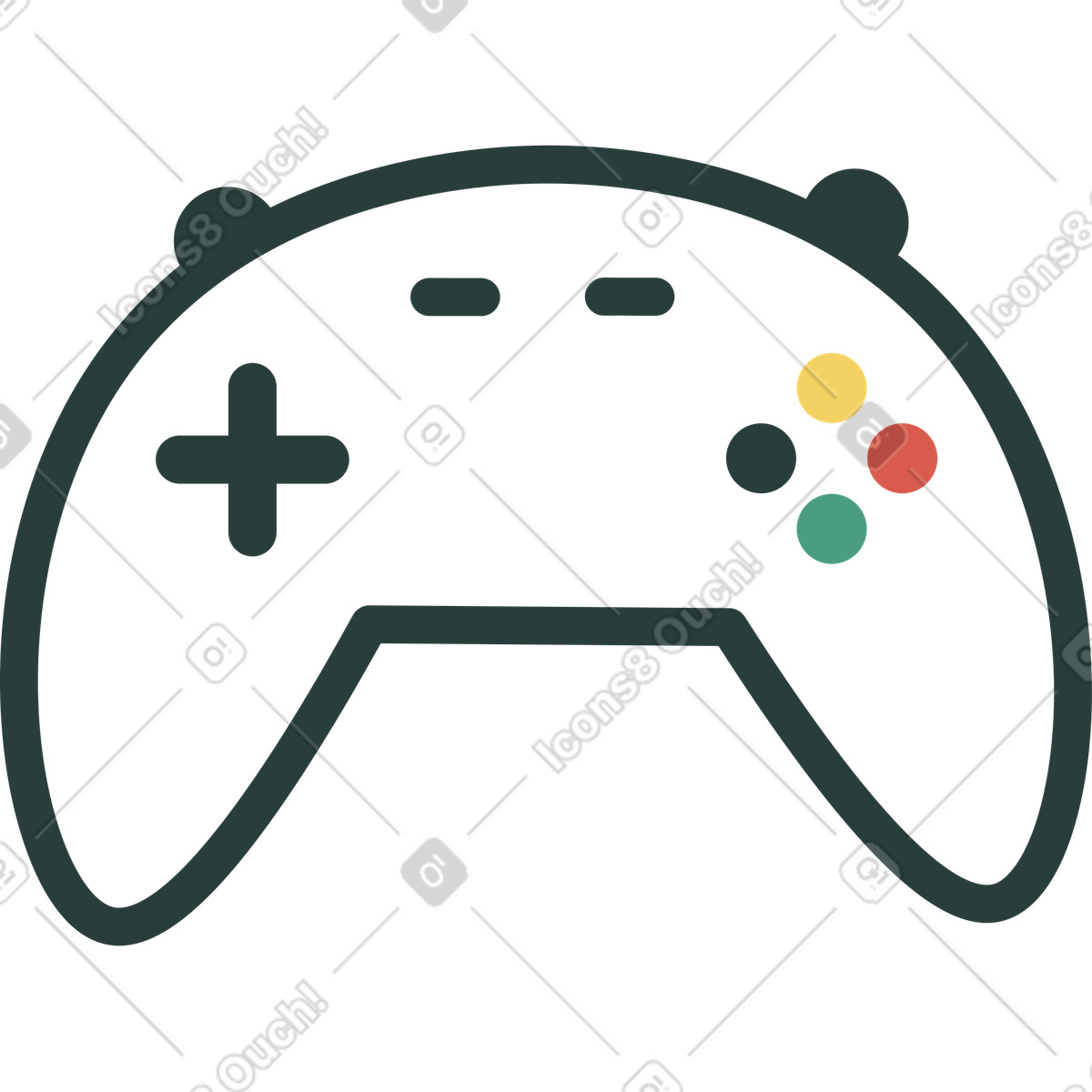 Game console illustration in Macaroni style download in PNG, SVG