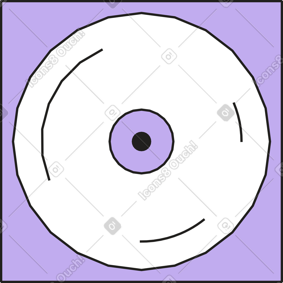 Disco musicale illustrazione in stile Dazzle scarica in PNG, SVG