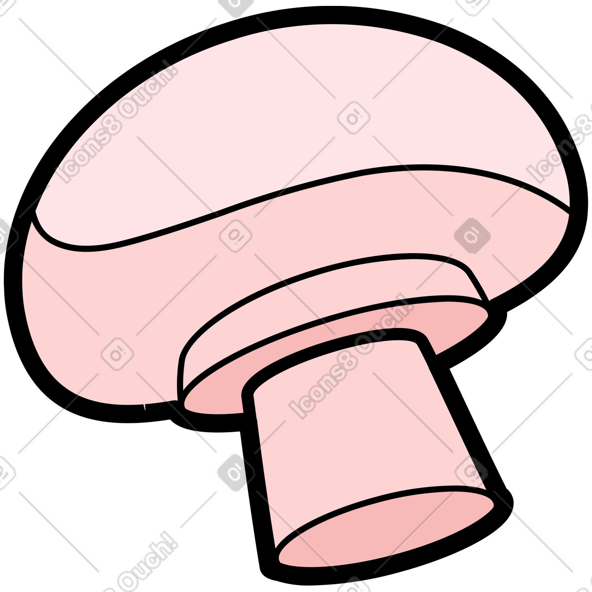 Ilustración Champiñón en estilo Surr a descargar en PNG y SVG