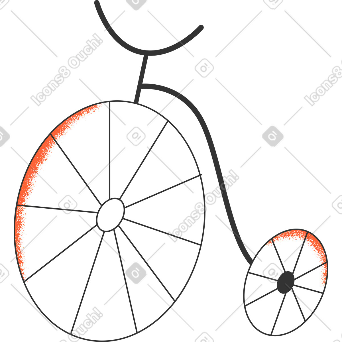 Illustration Vélo dans le style Crayon à télécharger aux formats PNG, SVG