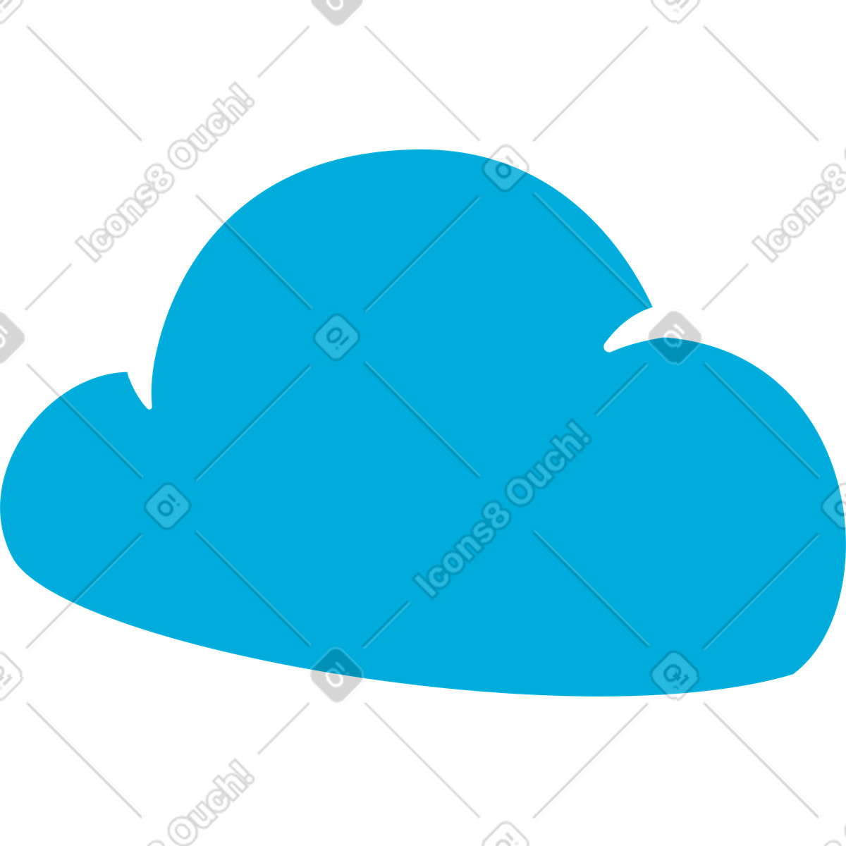 Blue cloud-Illustration im Flame-Stil als Download in PNG, SVG