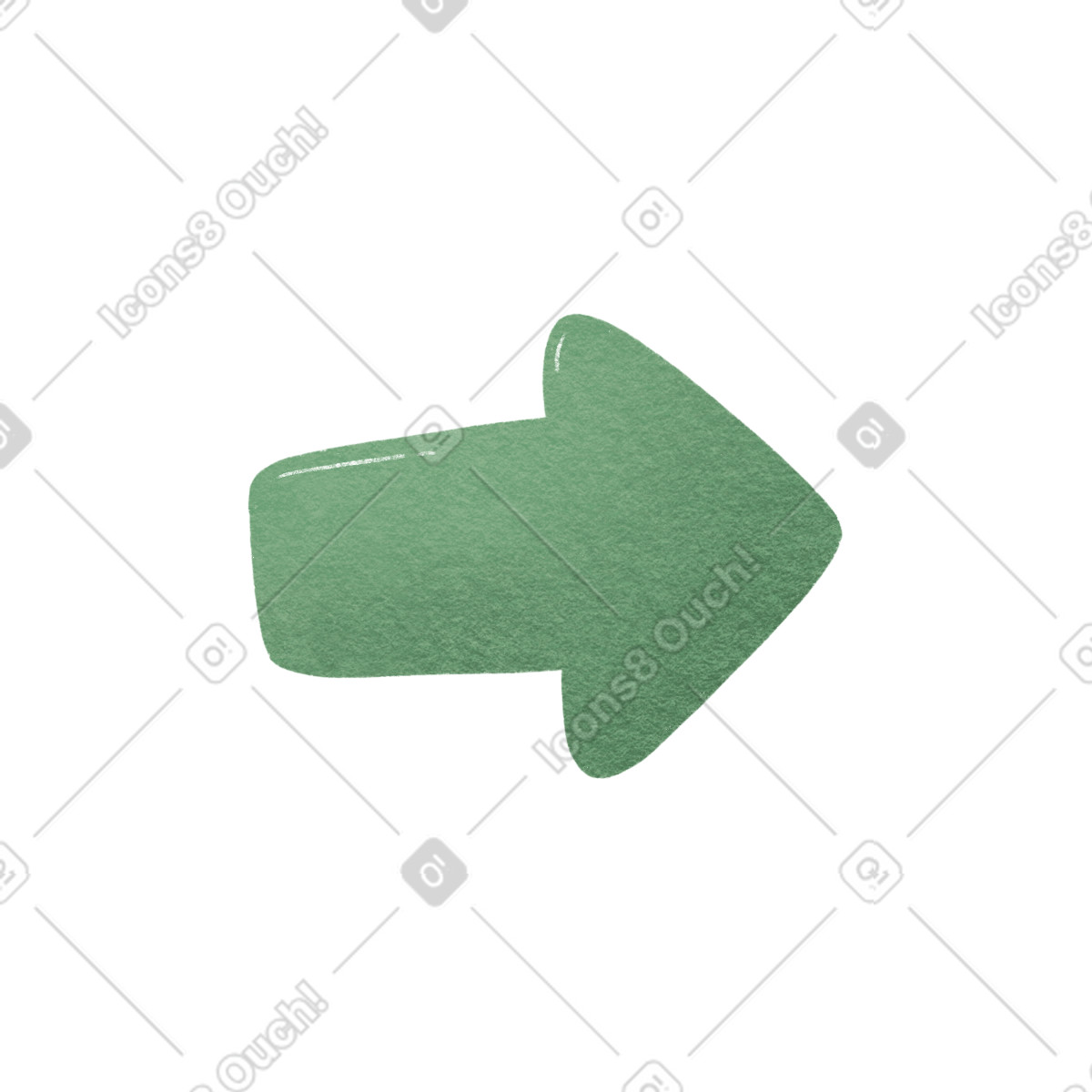 Woolly 스타일의 Green arrow 일러스트레이션 PNG, SVG 다운로드