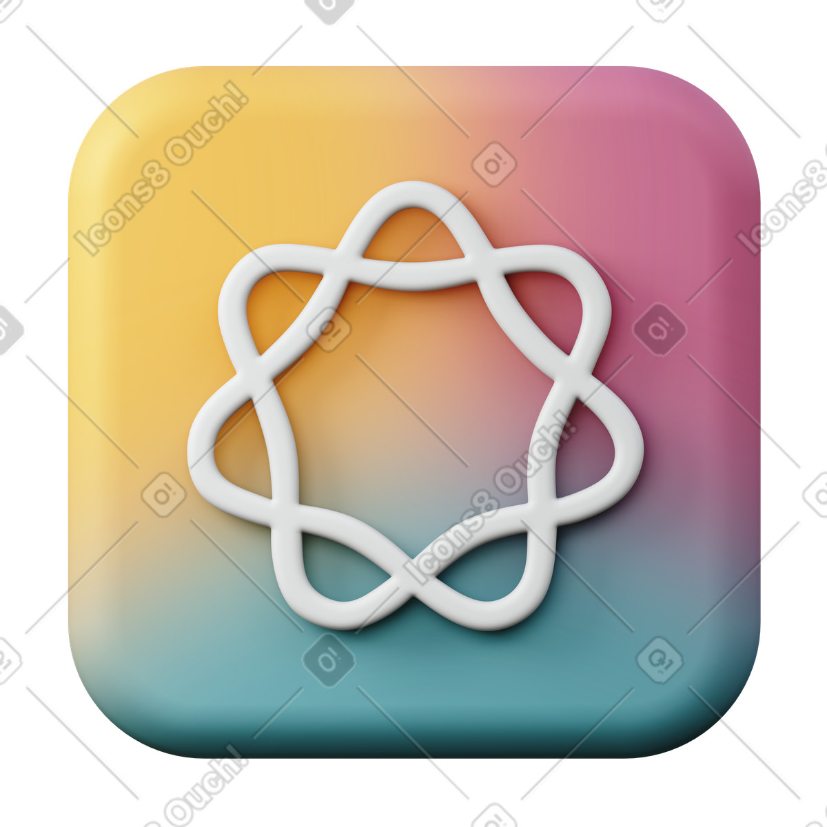 Ilustración Logotipo de apple intelligence en estilo 3D Sugary a descargar en PNG y SVG