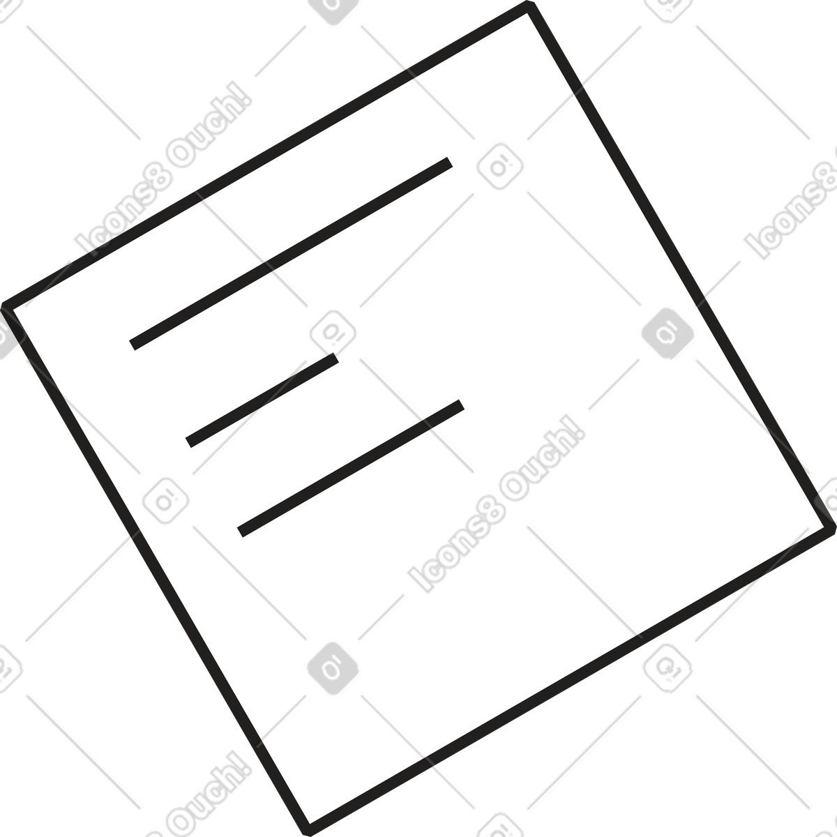Sheet of paper with text illustration in Dazzle Line style download in PNG, SVG