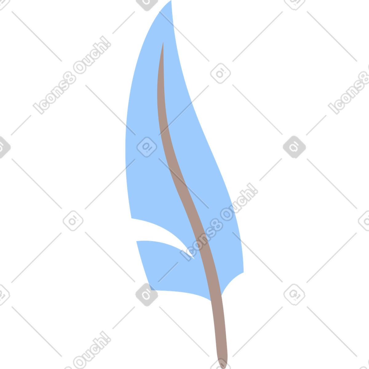 Feather illustration in Pale style download in PNG, SVG