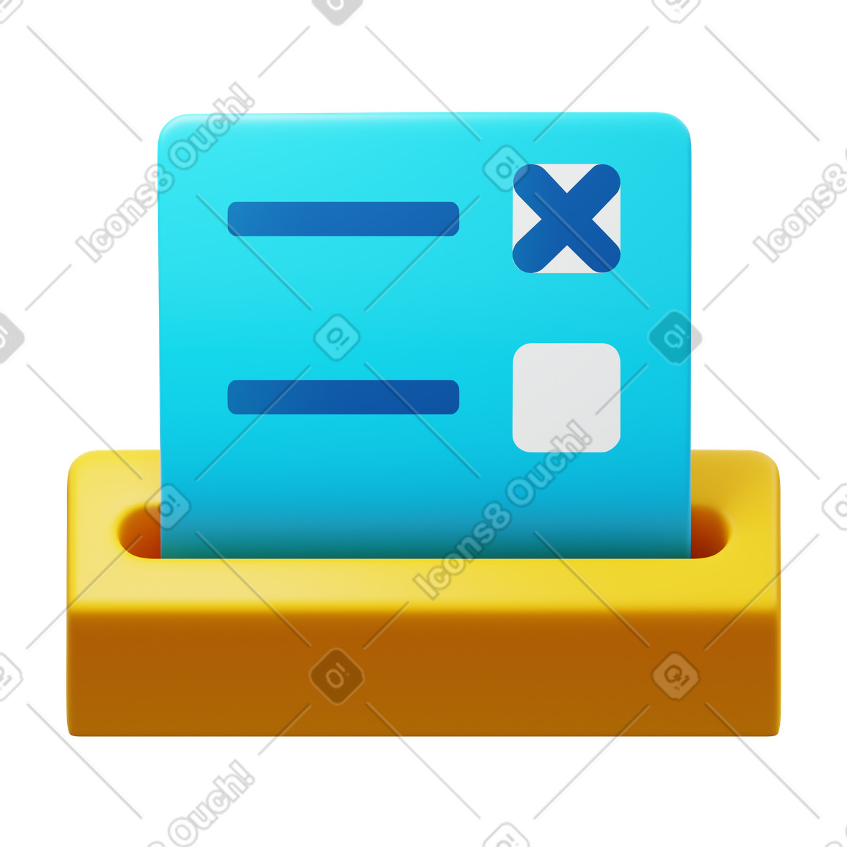Ilustración Ballot en estilo 3D Fluency a descargar en PNG y SVG