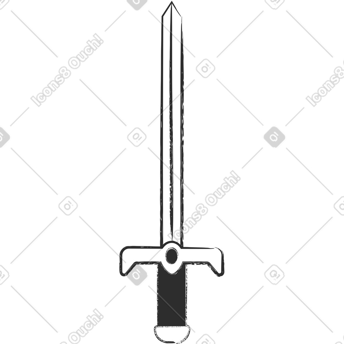 Illustration Épée dans le style Graphite à télécharger aux formats PNG, SVG