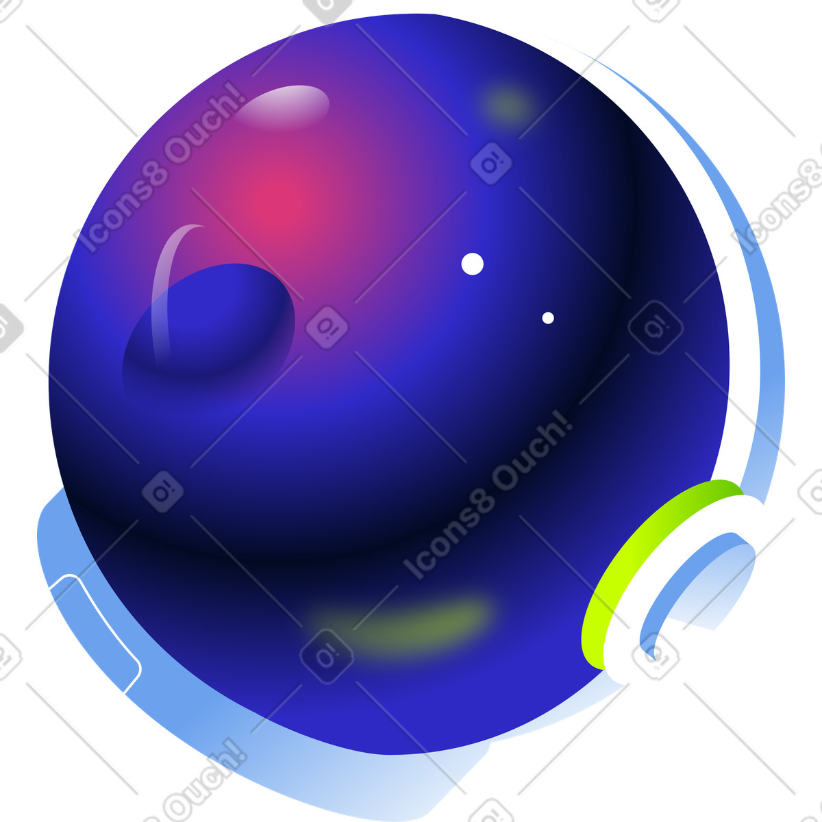 Иллюстрация Cosmonaut's helmet в стиле Space — скачать в форматах PNG, SVG