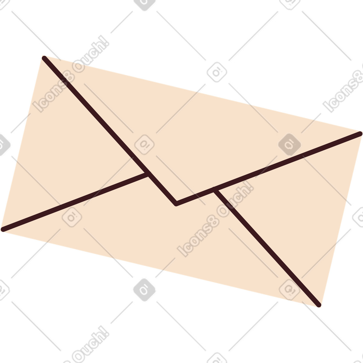Folks 스타일의 봉투 일러스트레이션 PNG, SVG 다운로드