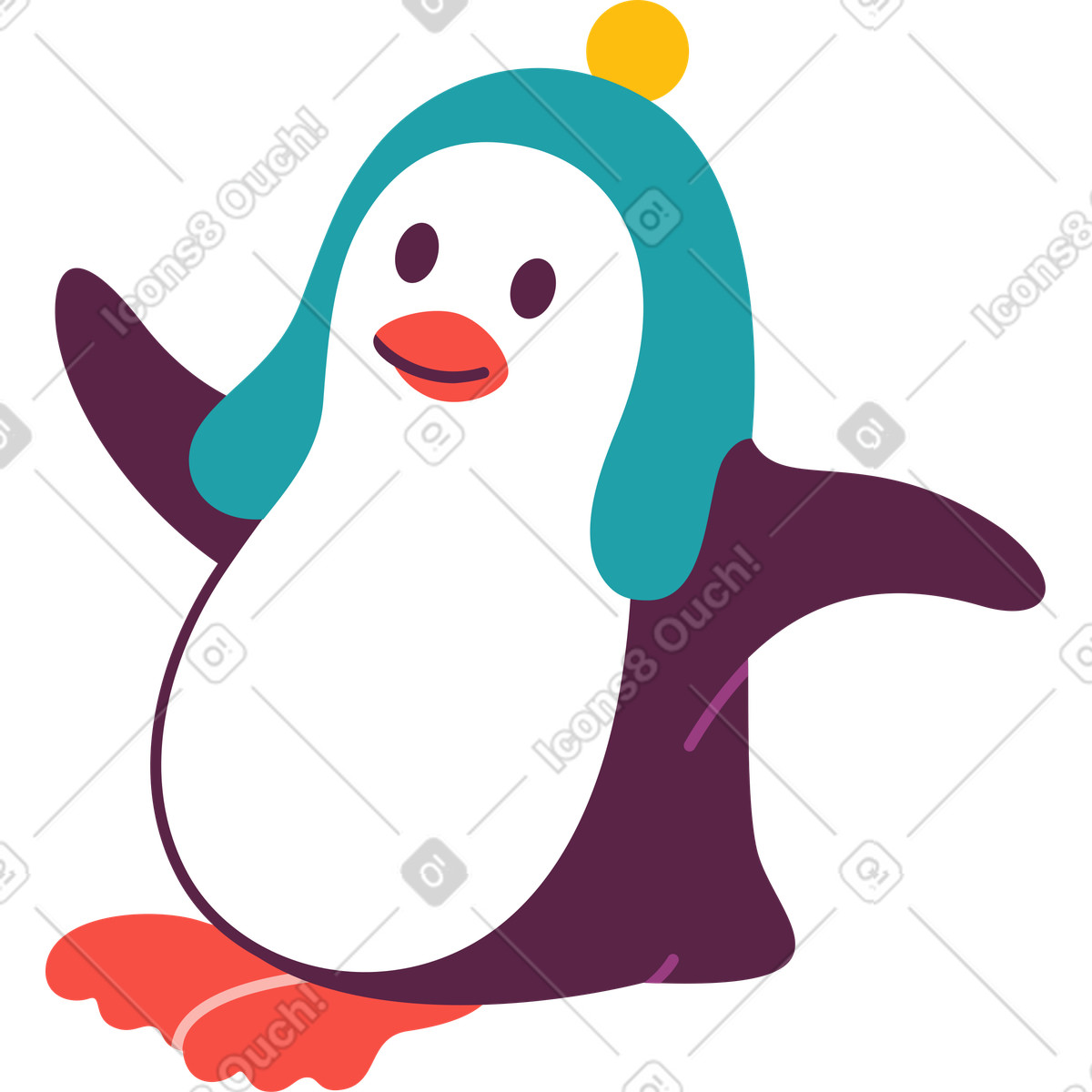 下载 Sammy 风格的 企鹅 插画，支持 PNG、SVG 格式