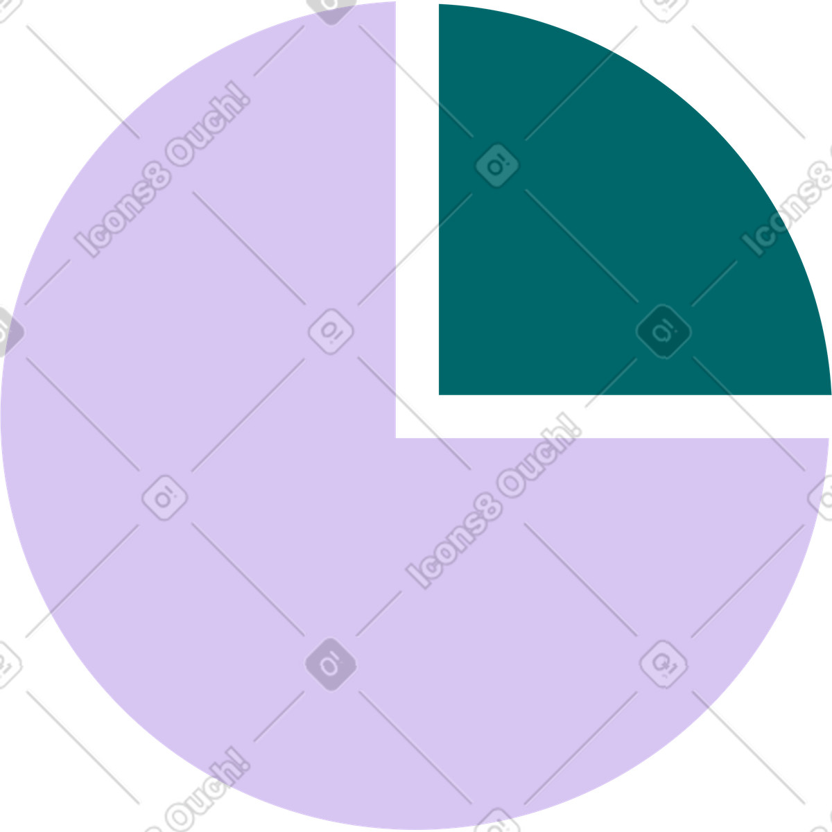 Pie charts illustration in Sammy Line style download in PNG, SVG