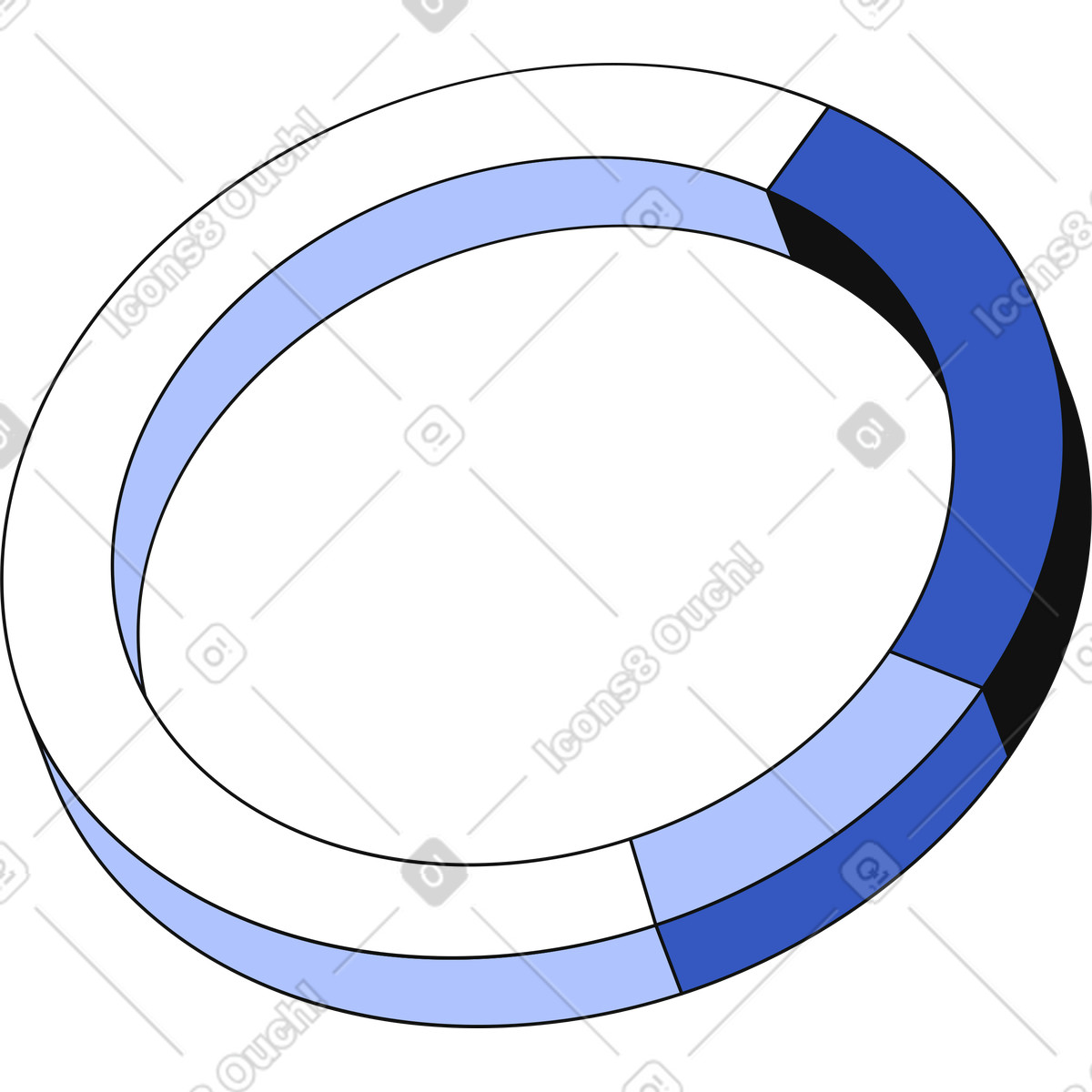 Ilustración Gráfico de donas en estilo Techny a descargar en PNG y SVG