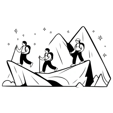 A group of hikers wearing backpacks and climbing gear walking on a massive glacier. The hikers are navigating through a landscape of large, jagged ice formations that create a unique texture on the glacier surface. Light reflects off the ice, creating a sparkling effect around them. There are sharp icicles hanging down from the ice formations, adding to the dramatic scenery. The sunlight casts shadows, enhancing the contours of the glacier and the hikers' figures.