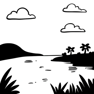 Fluffy clouds floating in the sky, casting distinct shadows on the surface of the Nile River. The waters of the Nile appear to shimmer with reflections, creating a contrast between the illuminated areas and the shadowed sections. The riverbanks are lined with lush vegetation, adding texture to the landscape, while the overall scene captures the dynamic interplay between light and shadow.